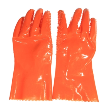 防滑止滑手套PVC硫化防酸碱劳保手套工业水产业颗粒手套杀鱼手套